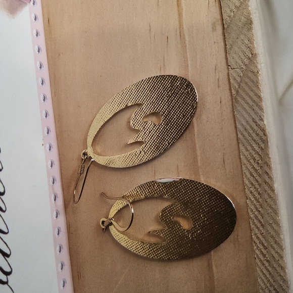 Vintage cloisonne oval bird earrings - Picture 2 of 2